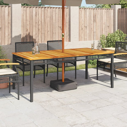 Tuintafel Poly Rattan En Acaciahout 180 x 90 x 75 cm