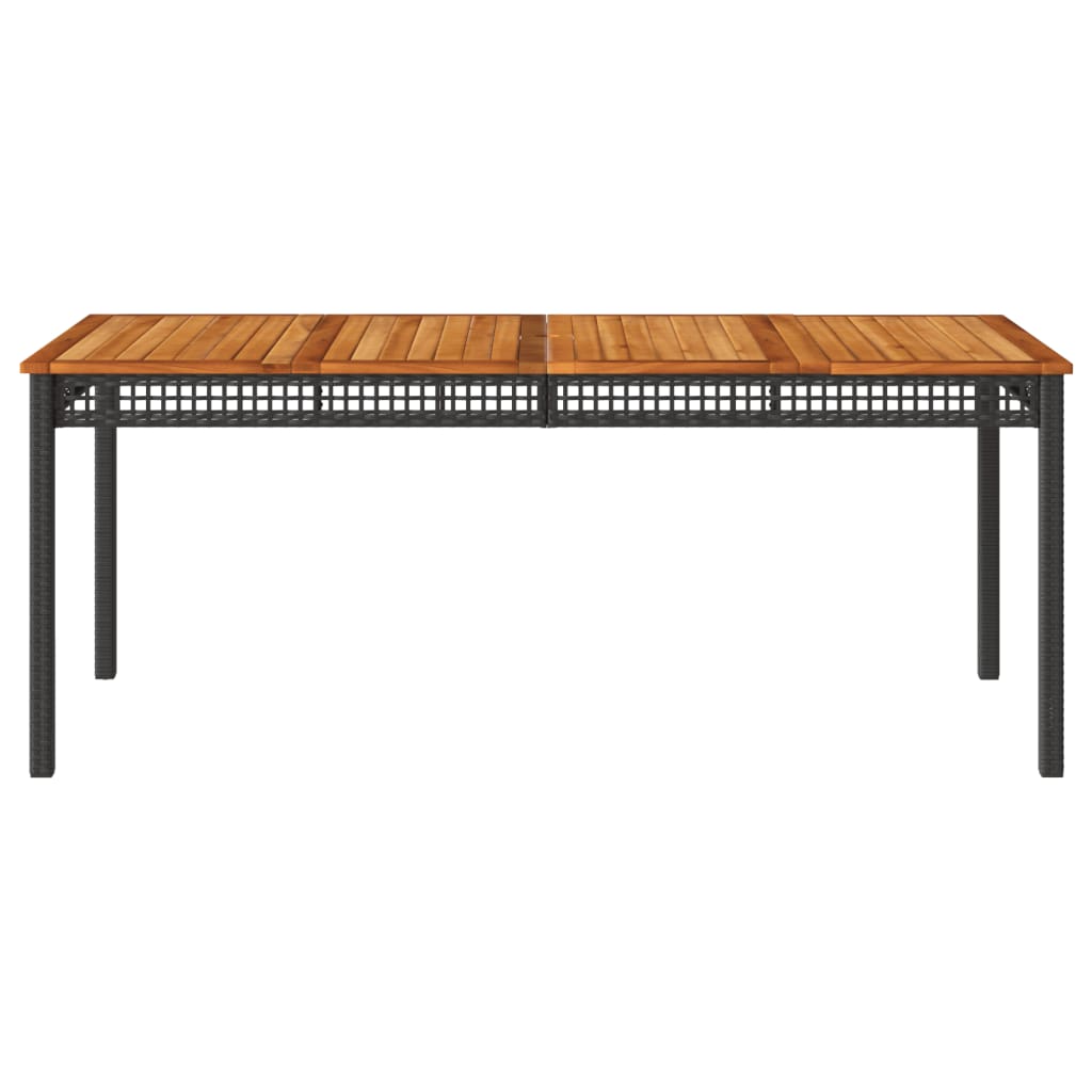 Tuintafel Poly Rattan En Acaciahout 180 x 90 x 75 cm