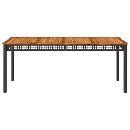 Tuintafel Poly Rattan En Acaciahout 180 x 90 x 75 cm