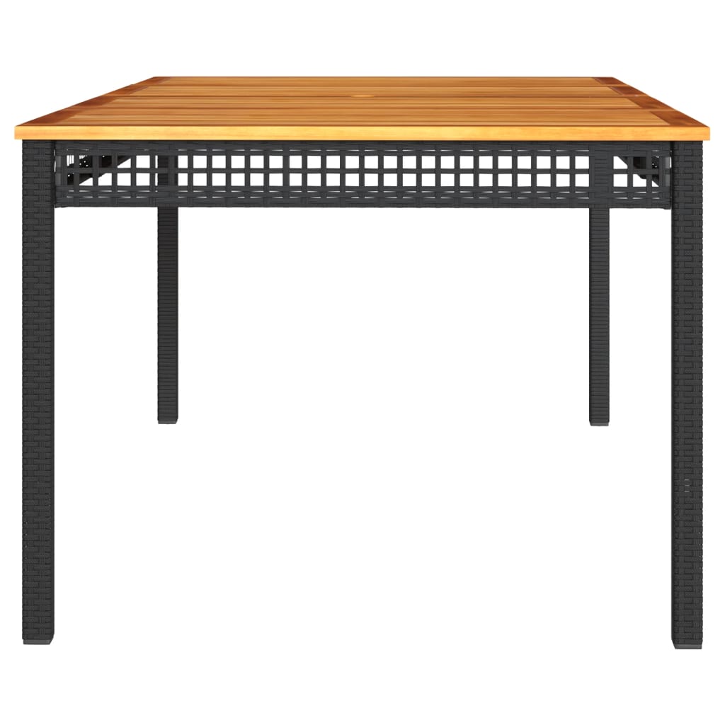 Tuintafel Poly Rattan En Acaciahout 180 x 90 x 75 cm