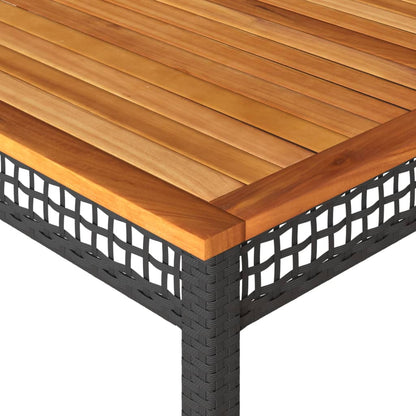Tuintafel Poly Rattan En Acaciahout 180 x 90 x 75 cm