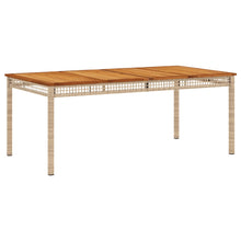Tuintafel 180X90X75 Cm Poly Rattan En Acaciahout Beige