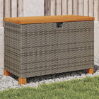 Tuinbox Poly Rattan En Acaciahout Grijs 80 x 40 x 48 cm