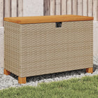 Tuinbox Poly Rattan En Acaciahout 80 x 40 x 48 cm Beige