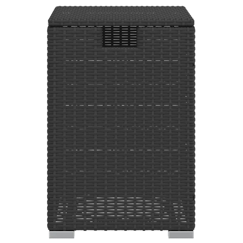 Afdekkast Voor Propaangasfles 40X40X60 Cm Poly Rattan Zwart