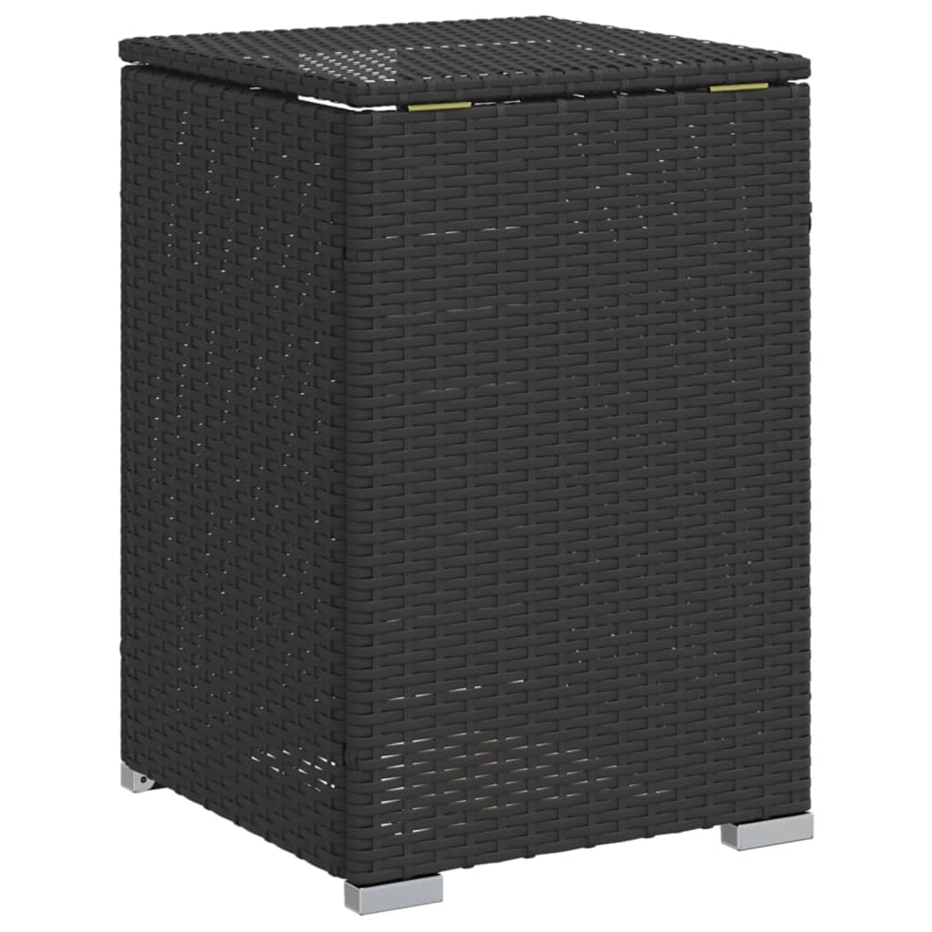 Afdekkast Voor Propaangasfles 40X40X60 Cm Poly Rattan Zwart