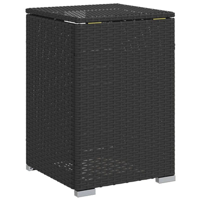 Afdekkast Voor Propaangasfles 40X40X60 Cm Poly Rattan Zwart