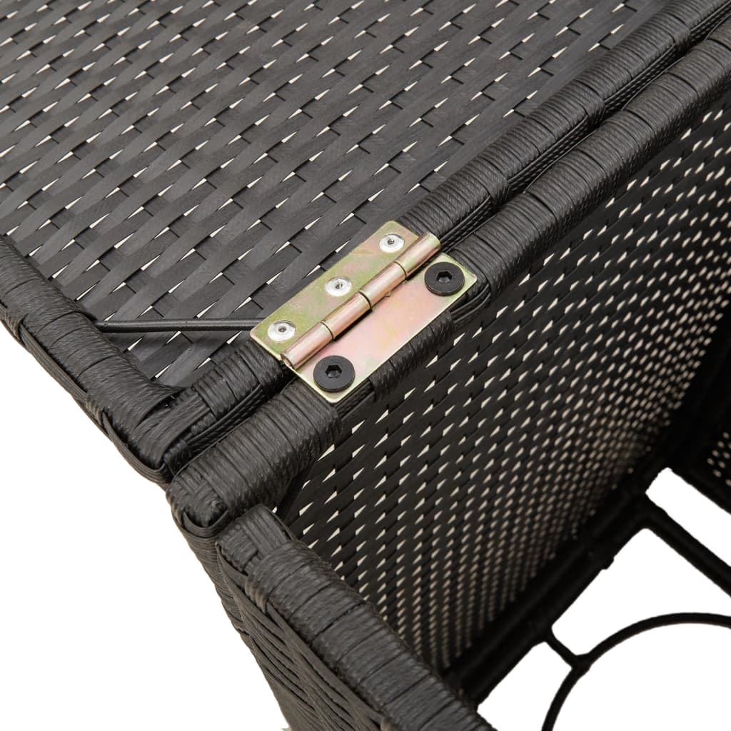 Afdekkast Voor Propaangasfles 40X40X60 Cm Poly Rattan Zwart