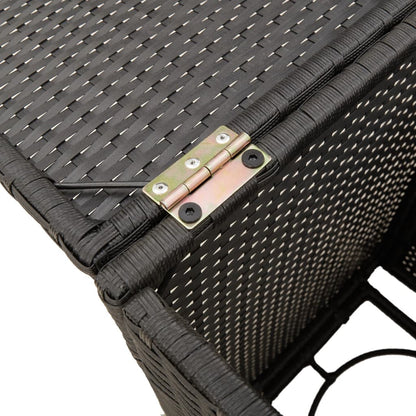 Afdekkast Voor Propaangasfles 40X40X60 Cm Poly Rattan Zwart