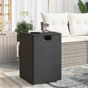 Afdek kast propaangasfles 40x40x60 cm poly rattan zwart