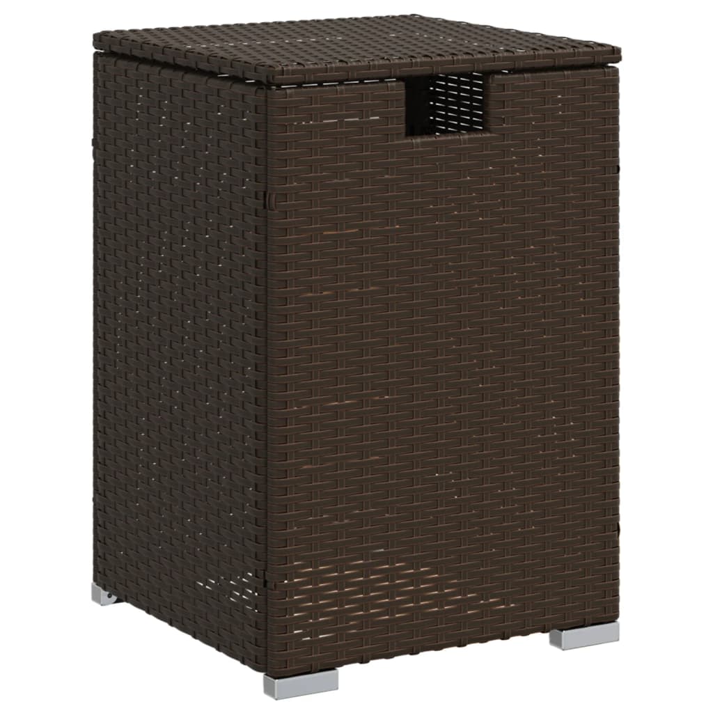 Afdekkast Voor Propaangasfles 40X40X60 Cm Poly Rattan Bruin