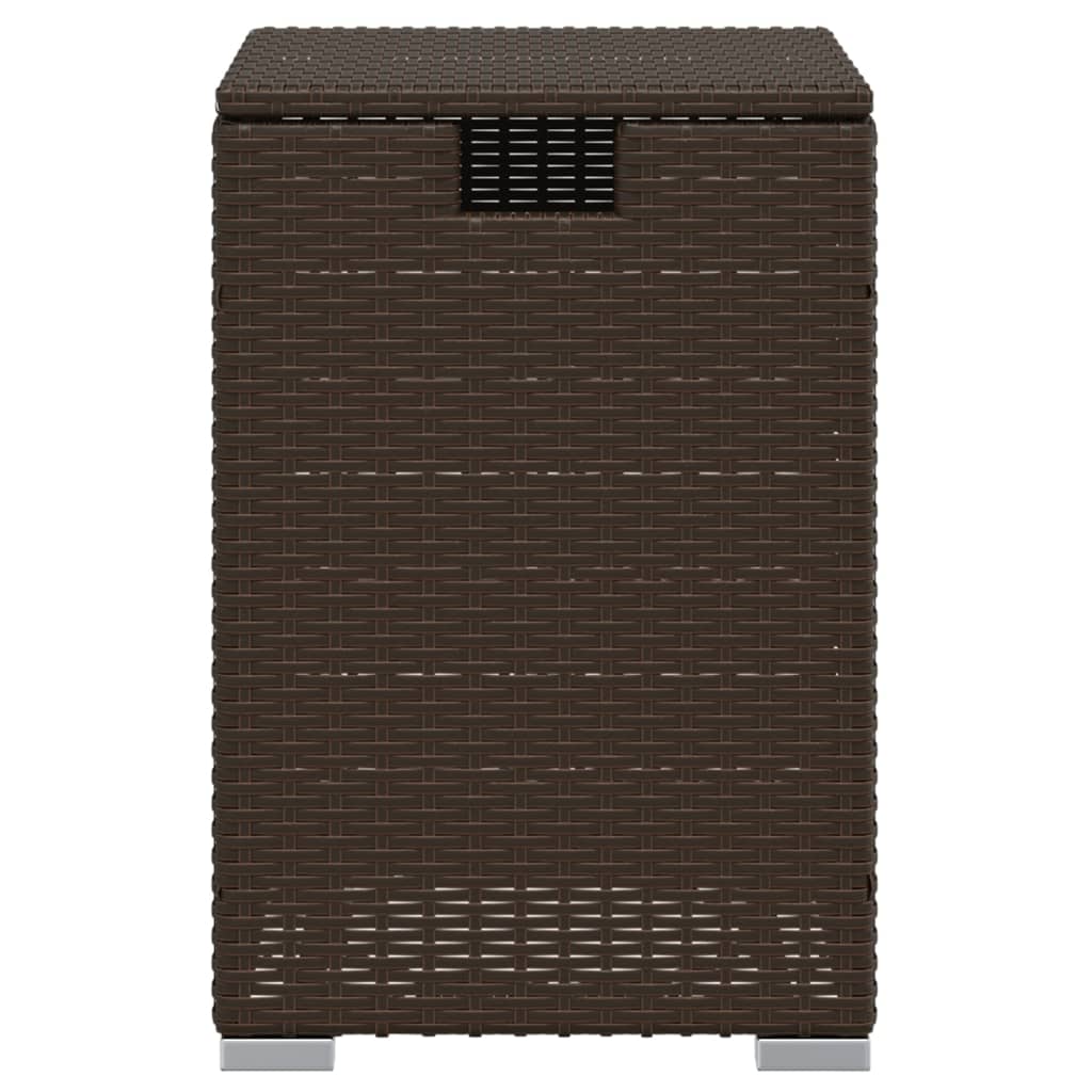 Afdekkast Voor Propaangasfles 40X40X60 Cm Poly Rattan Bruin
