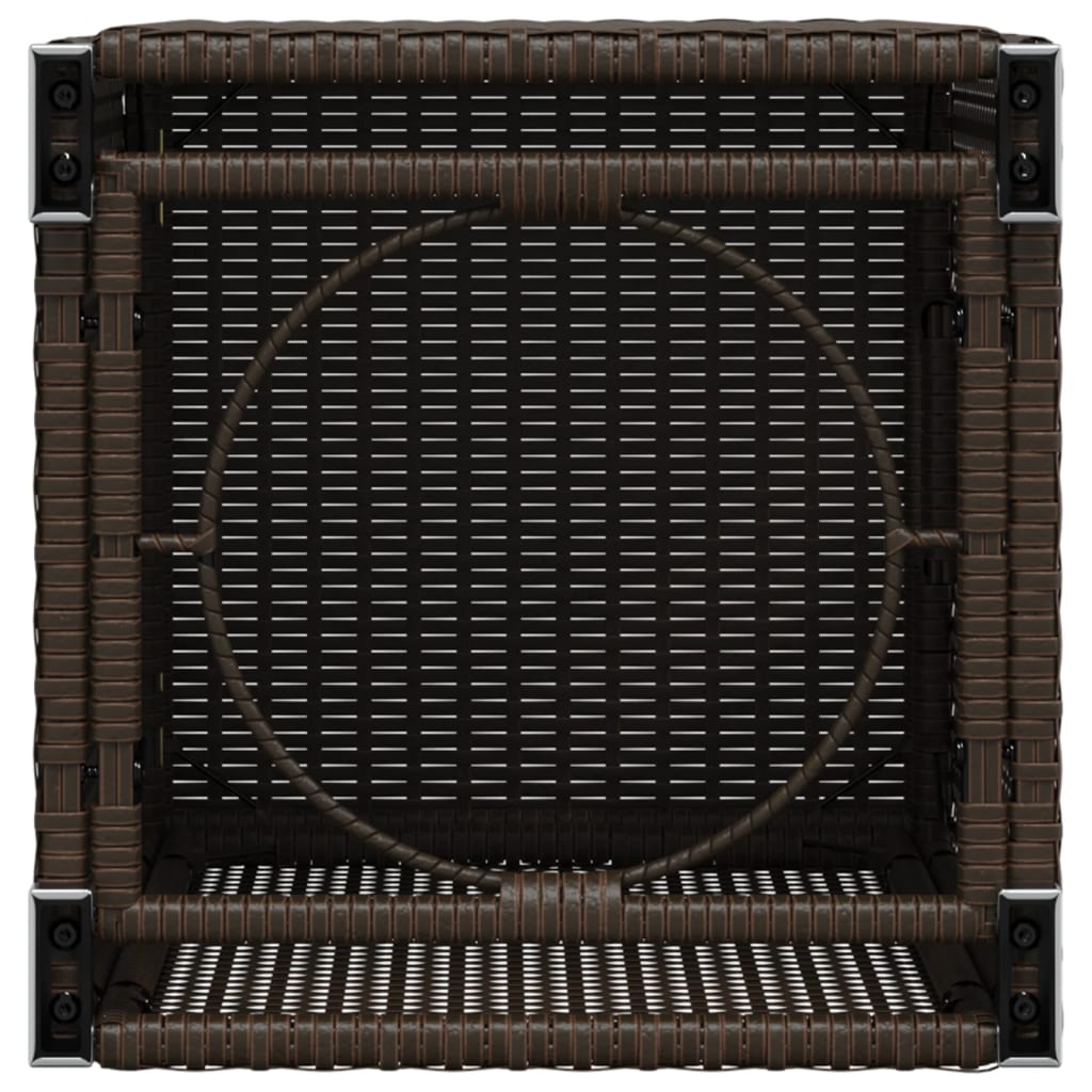 Afdekkast Voor Propaangasfles 40X40X60 Cm Poly Rattan Bruin