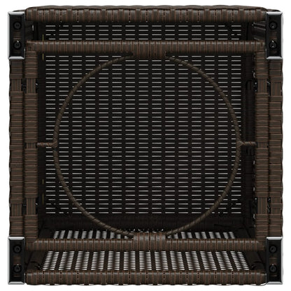 Afdekkast Voor Propaangasfles 40X40X60 Cm Poly Rattan Bruin