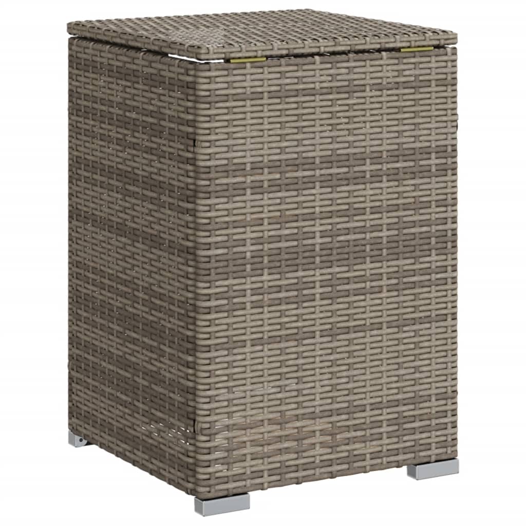 Afdekkast Voor Propaangasfles 40X40X60 Cm Poly Rattan Grijs