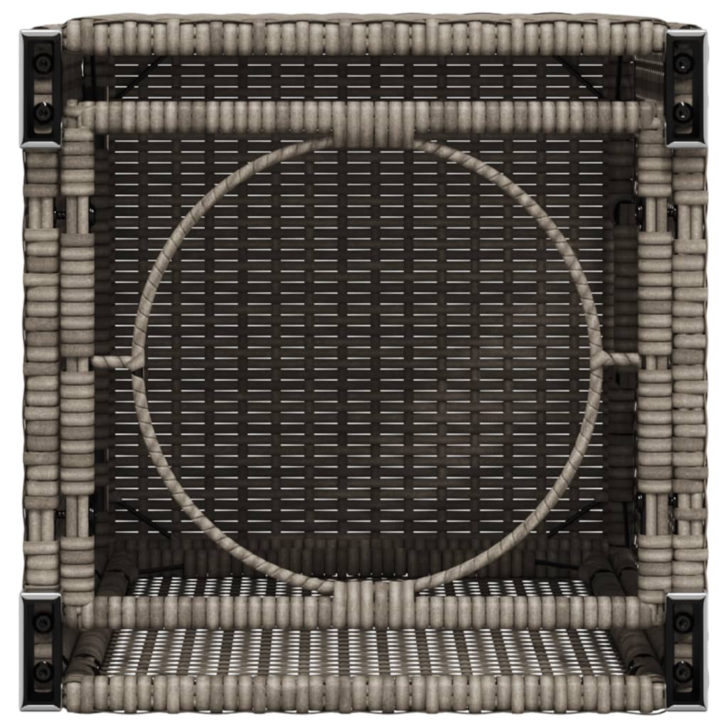 Afdekkast Voor Propaangasfles 40X40X60 Cm Poly Rattan Grijs