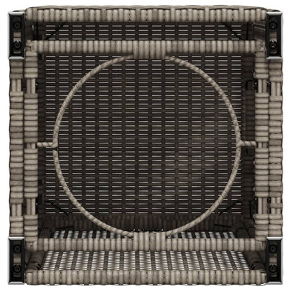 Afdekkast Voor Propaangasfles 40X40X60 Cm Poly Rattan Grijs