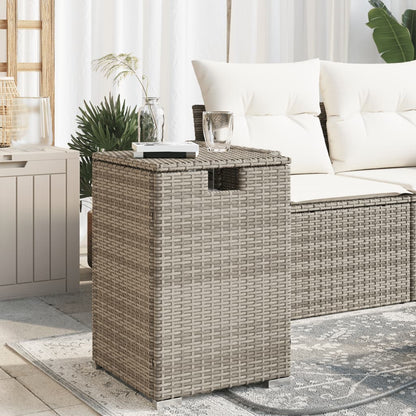Afdekkast Voor Propaangasfles 40X40X60 Cm Poly Rattan Grijs