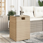 Afdekkast gasfles 40x40x60 cm poly rattan beige