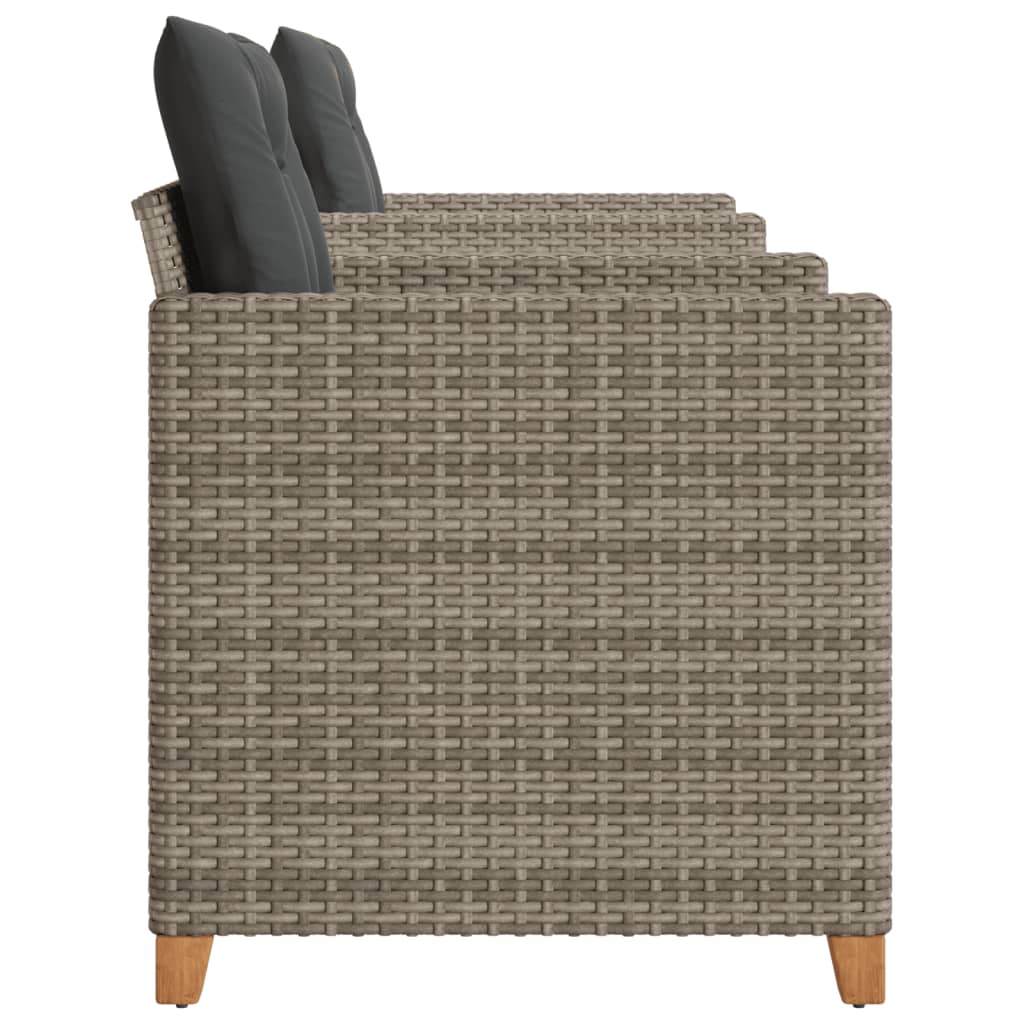 3-Delige Bistroset Met Kussens Poly Rattan En Acaciahout 1