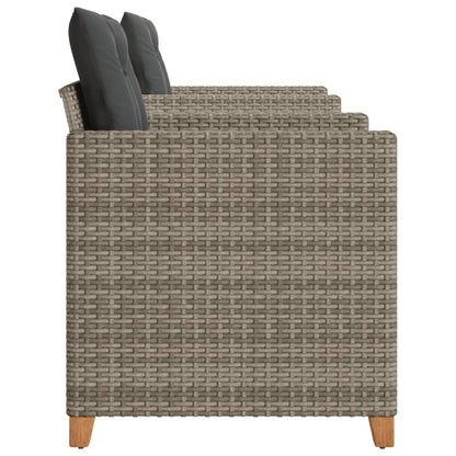 3-Delige Bistroset Met Kussens Poly Rattan En Acaciahout 1