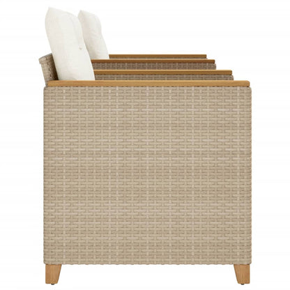 3-Delige Bistroset Met Kussens Poly Rattan En Acaciahout 1
