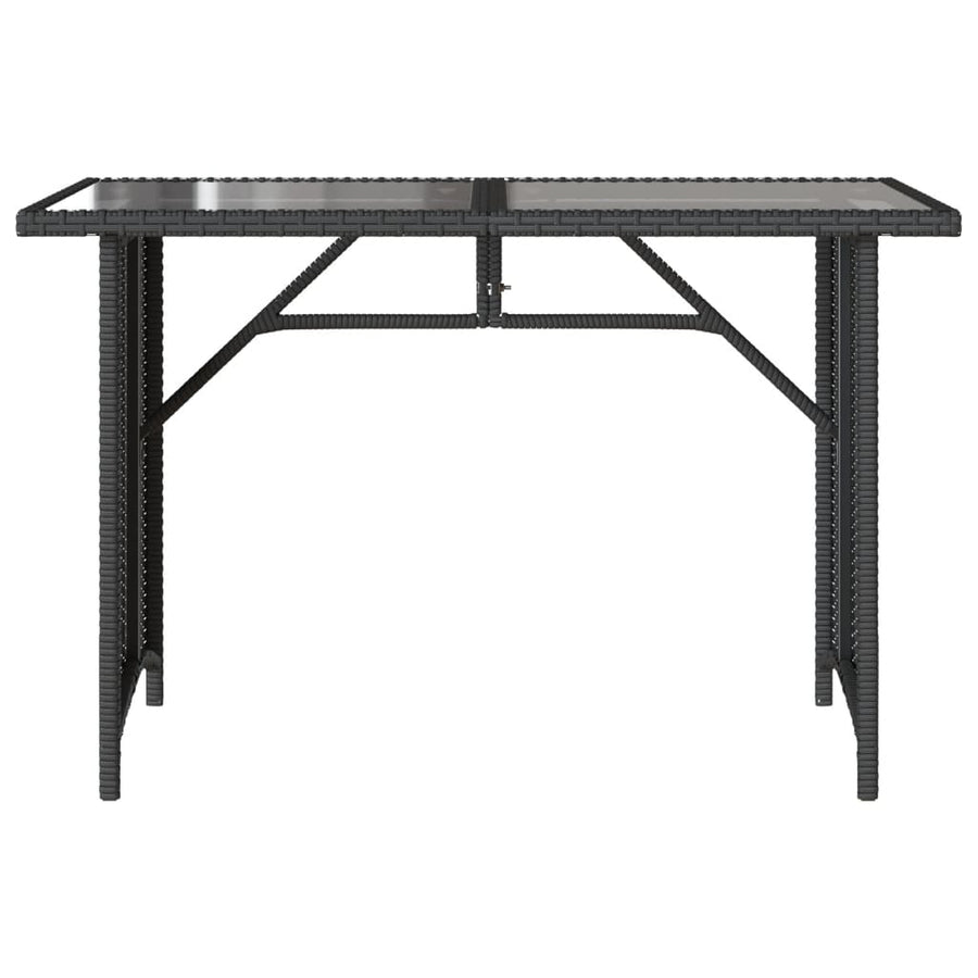 2-delige Tuinset met kussens poly rattan zwart