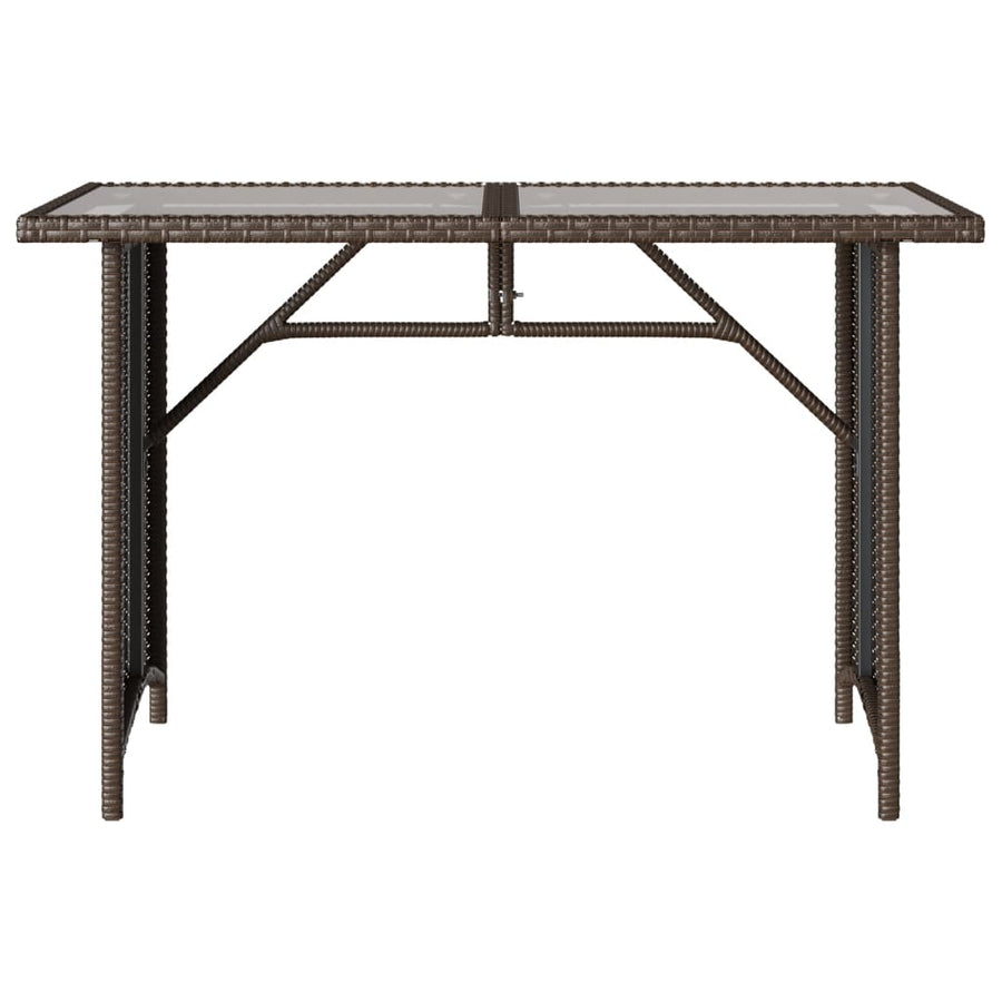2-delige Tuinset met kussens poly rattan bruin