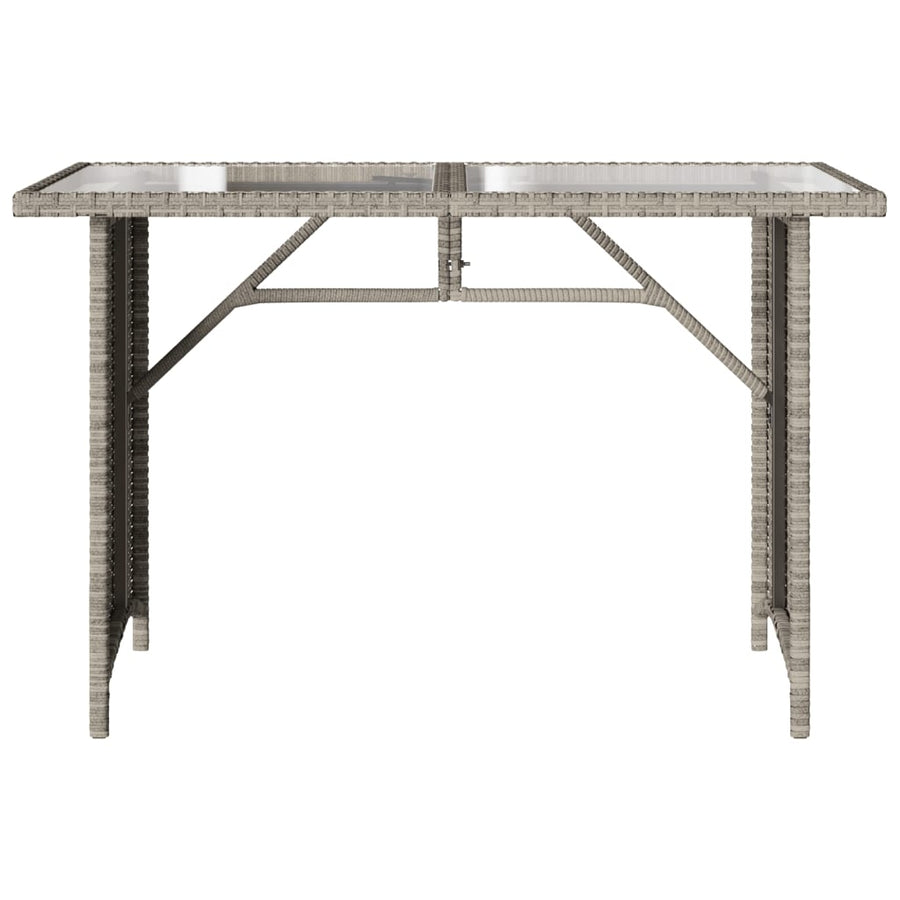 2-delige Tuinset met kussens poly rattan lichtgrijs