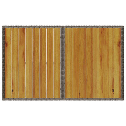 2-delige Tuinset met kussens poly rattan grijs