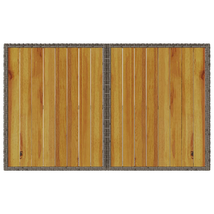 2-delige Tuinset met kussens poly rattan grijs