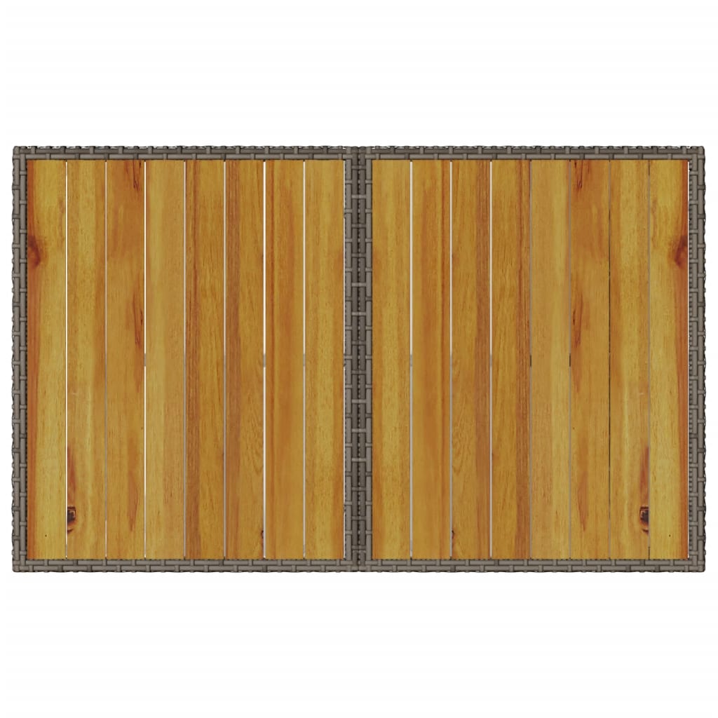 2-delige Tuinset met kussens poly rattan grijs