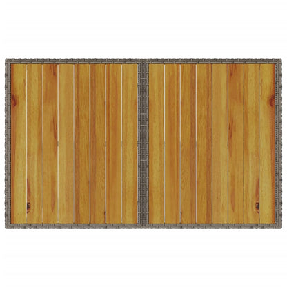 2-delige Tuinset met kussens poly rattan grijs