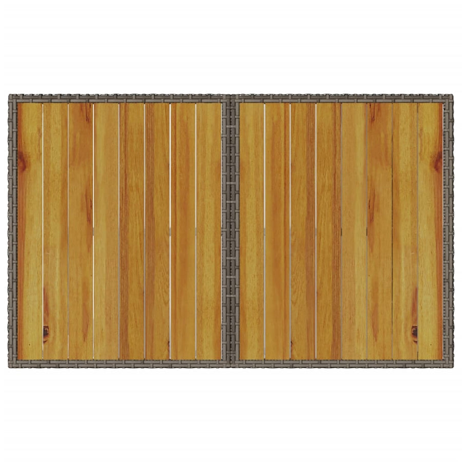 2-delige Tuinset met kussens poly rattan grijs