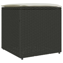 Kussenbox met opslag Zwart 50 x 50 x 50 cm poly rattan
