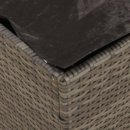 Kussenbox met opslag Grijs 50 x 50 x 50 cm poly rattan