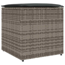 Kussenbox met opslag Grijs 50 x 50 x 50 cm poly rattan