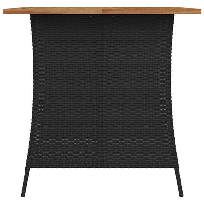 5-Delige Tuinset Met Kussens Poly Rattan Zwart Crèmewit