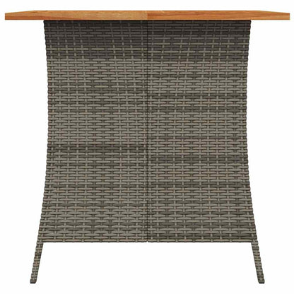 5-delige Tuinset met kussens poly rattan grijs