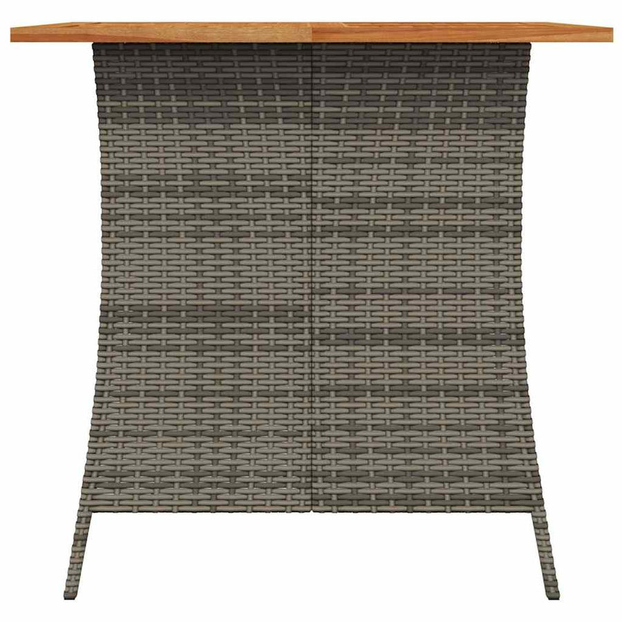 5-delige Tuinset met kussens poly rattan grijs