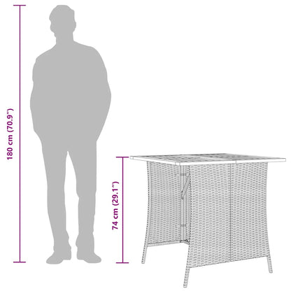 5-Delige Tuinset Met Kussens Poly Rattan Grijs Antraciet