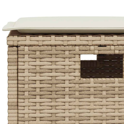 5-Delige Tuinset Met Kussens Poly Rattan Beige Crèmewit