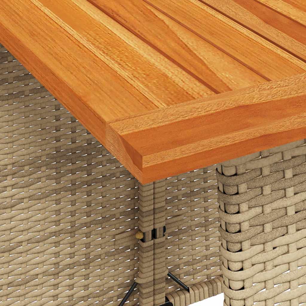 5-Delige Tuinset Met Kussens Poly Rattan Beige Crèmewit