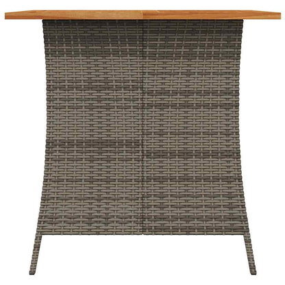 5-Delige Tuinset Met Kussens Poly Rattan Grijs Marineblauw