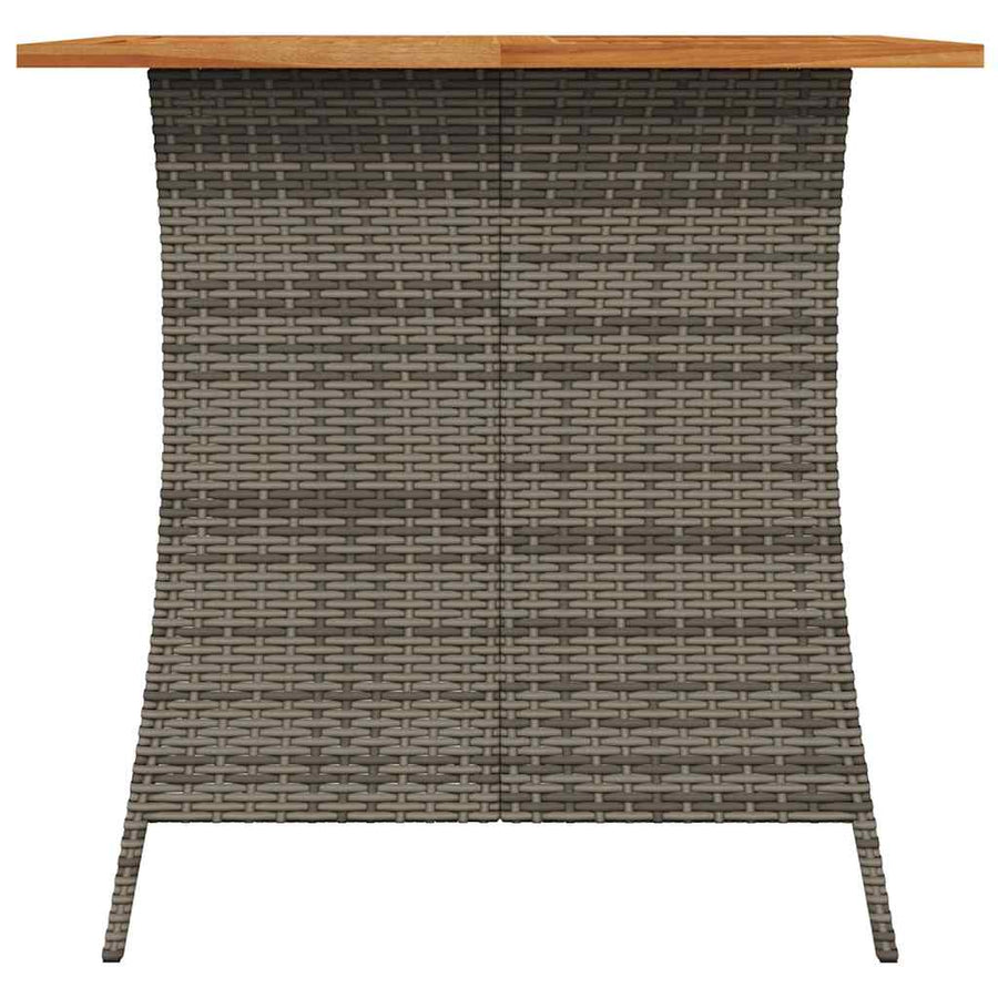 5-Delige Tuinset Met Kussens Poly Rattan Grijs Marineblauw