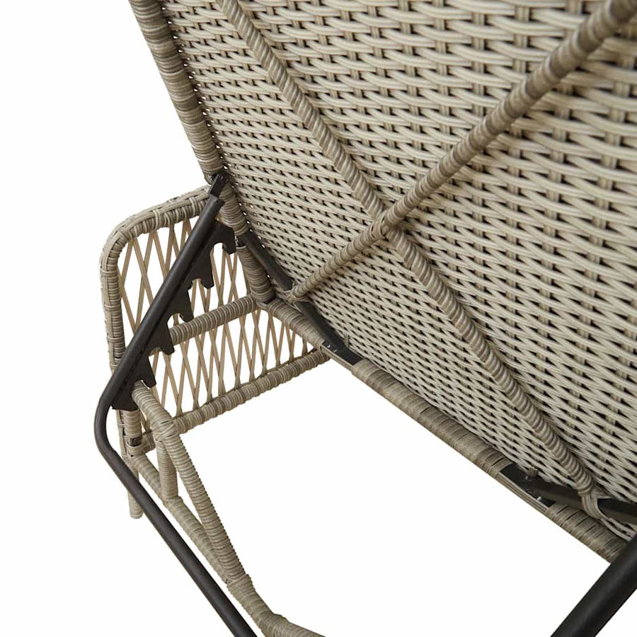 Ligstoel 1-Persoon Licht Grijs En Donker Grijs 55 X 200 X 92 Cm Lichtgrijs en donkergrijs Ligbed