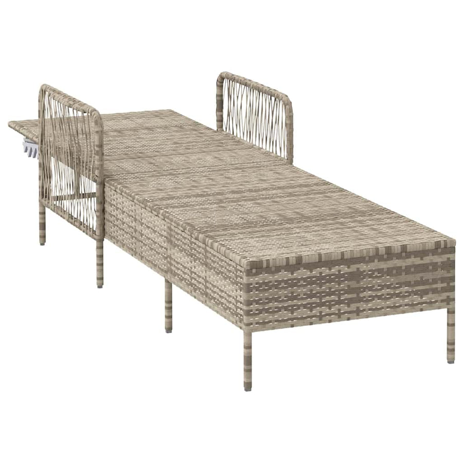 Ligstoel 1-Persoon Licht Grijs En Donker Grijs 55 X 200 X 92 Cm Lichtgrijs en donkergrijs Ligbed