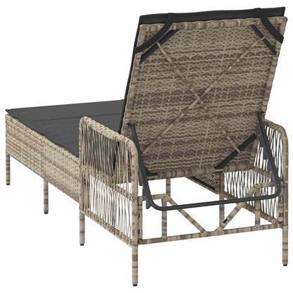Ligstoel 1-Persoon Licht Grijs En Donker Grijs 55 X 200 X 92 Cm Lichtgrijs en donkergrijs Ligbed