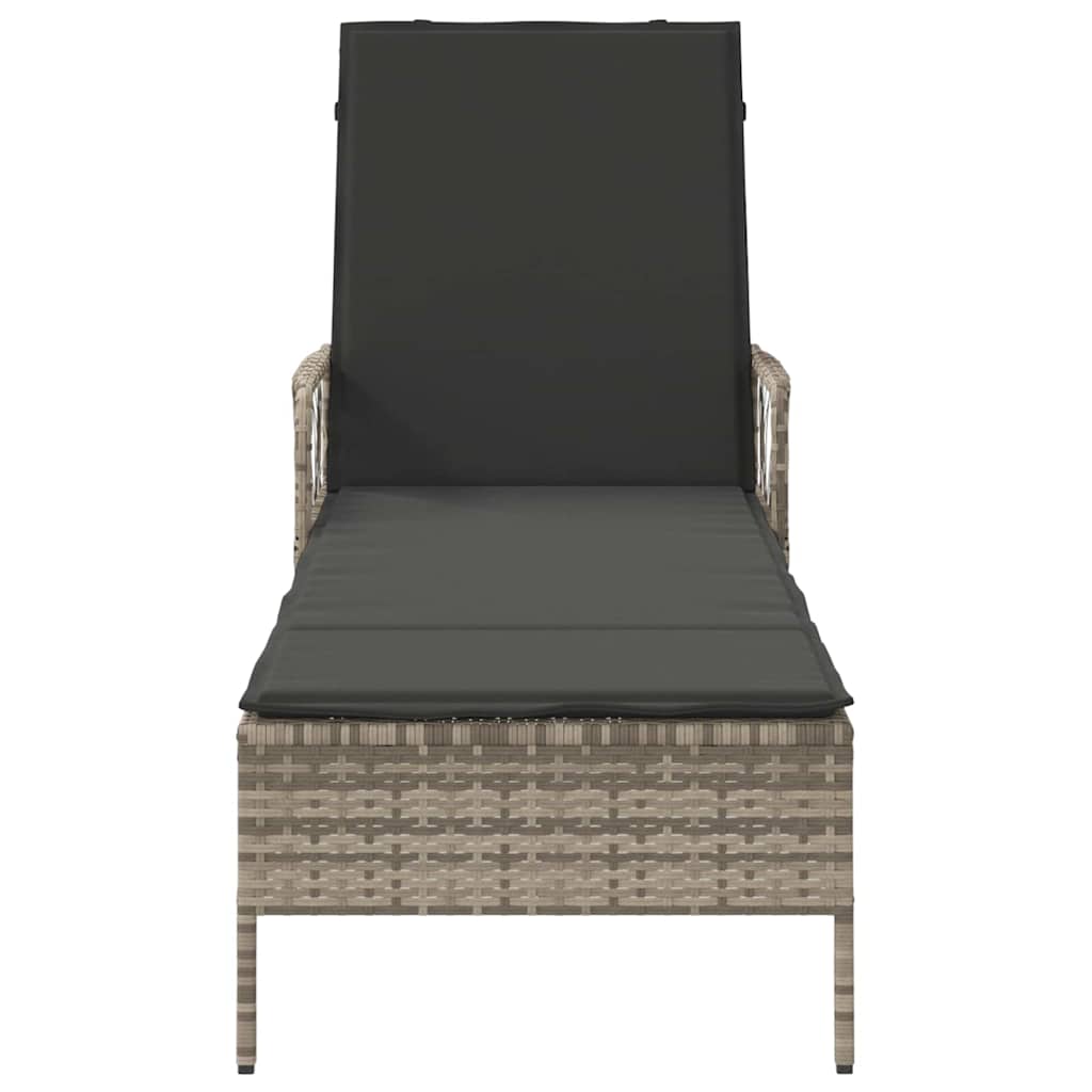 Ligstoel 1-Persoon Licht Grijs En Donker Grijs 55 X 200 X 92 Cm Lichtgrijs en donkergrijs Ligbed