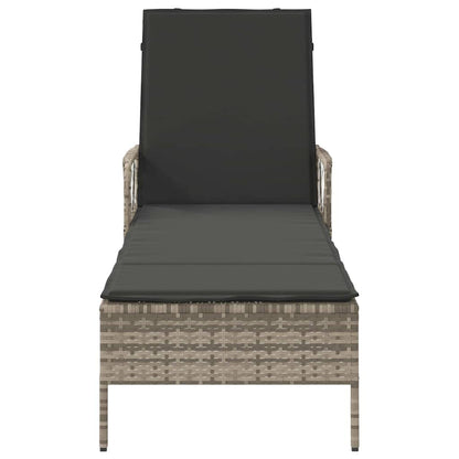Ligstoel 1-Persoon Licht Grijs En Donker Grijs 55 X 200 X 92 Cm Lichtgrijs en donkergrijs Ligbed